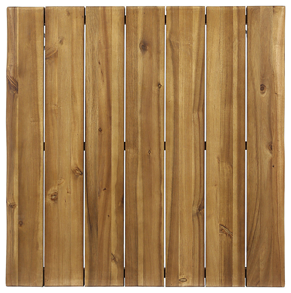 GDF Studio Audrey Indoor Acacia Wood Dining Table, Teak Finish/Rustic Metal