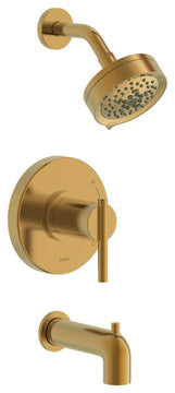 ParmaÂ® Tub & Shower Trim Kit, 1.75gpm with 5-Function Showerhead, Brushed Bronze
