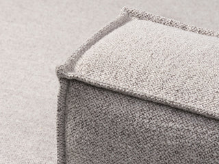 Deep Seat Modular Small Chaise Sectional, 2 Piece, Taupe Boucle, Right