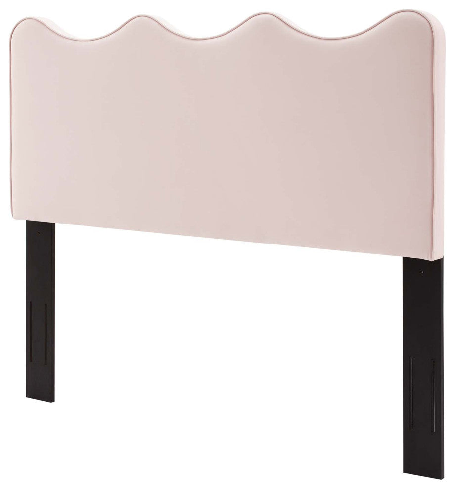 Headboard, Twin Size, Velvet, Pink, Modern Contemporary, Bedroom Master Suite