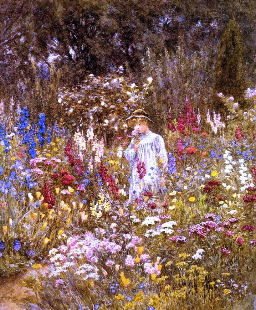 Helen Allingham A Cottage Garden, 20"x25" Wall Decal Print
