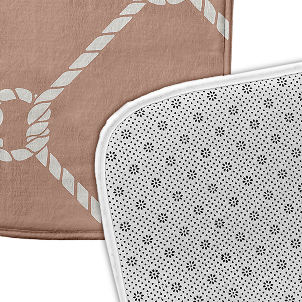 34" x 21" Ahoy! Bathmat, Mauve