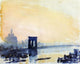 Joseph Pennell Brooklyn Bridge Lighting Up, 20"x25" Wall Decal