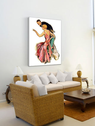 "Engaged Couple" Painting Print on Wrapped Canvas
