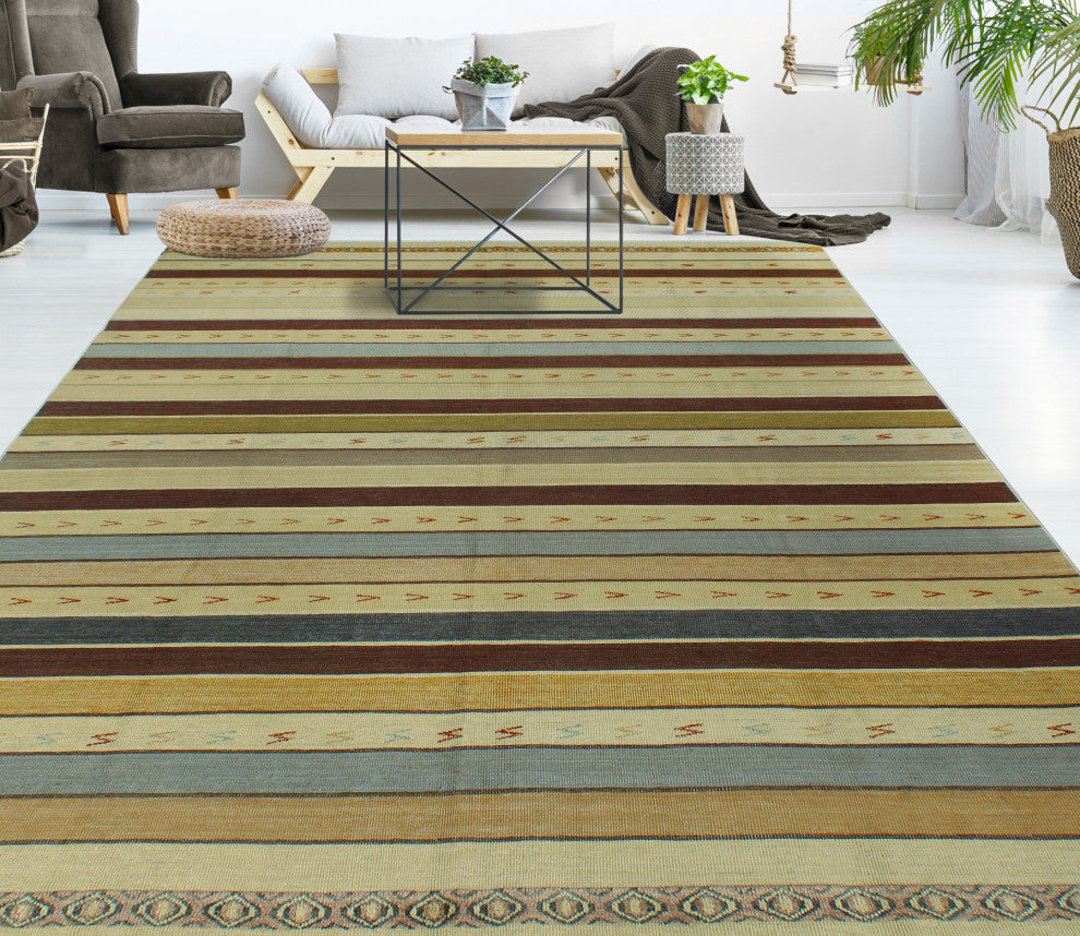 High-Low Kilim Belqis Beige Rug
