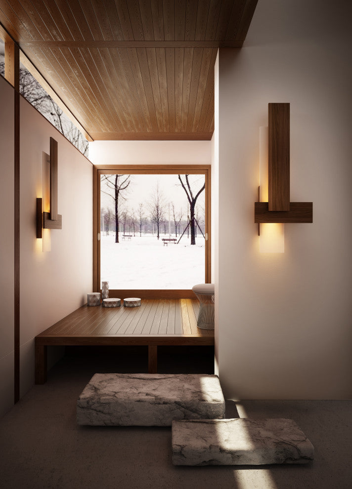Sedo LED Wall Sconce, Dark Stained Walnut