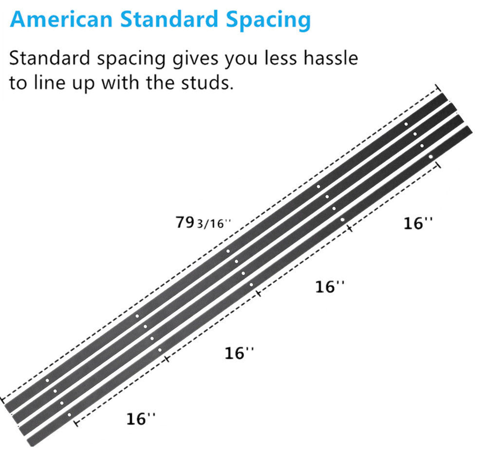 Vancleef Hardware Sliding Barn Door Hardware, U Bracket Bypass, Straight Design,
