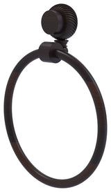 Venus Towel Ring With Twist Accent, Venetian Bronze