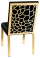 Black and Gold velvet dining chair