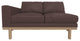 Cantor Left Arm Leather Sofa, Finish: Dove, Leather: Chia