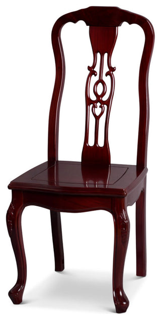 Cherry Rosewood Oriental Style Side Chair