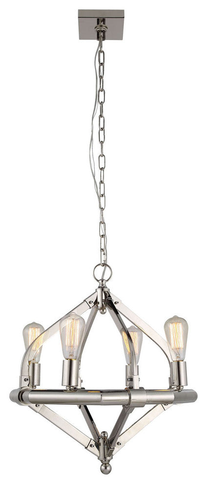 Illumina 4-Light Pendant, Polished Nickel