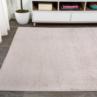 Haze Solid Low-Pile Runner Rug, Beige, 3 X 5