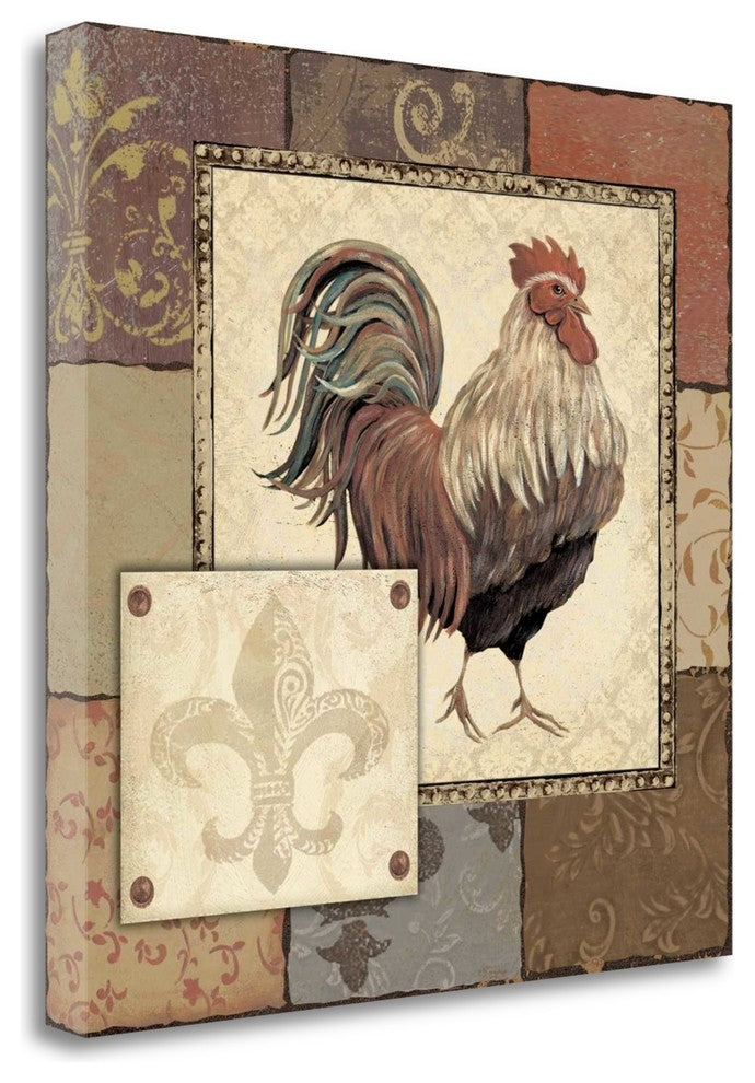 "Rooster I" By Jo Moulton, Giclee Print on Gallery Wrap Canvas, Ready to Hang