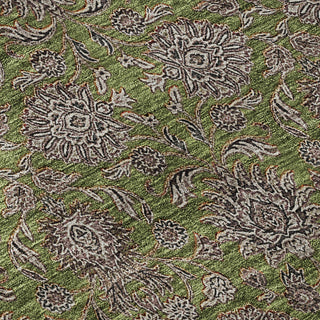 Premium Machine Washable Mayfield AMF702 Olive 2'3" x 7'6" Runner Rug