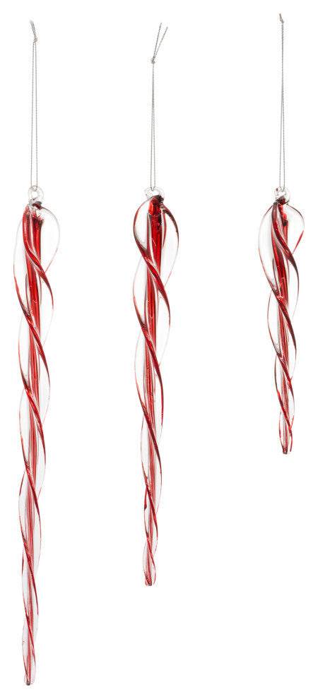 Glass Icicle Ornament, 6-Piece Set