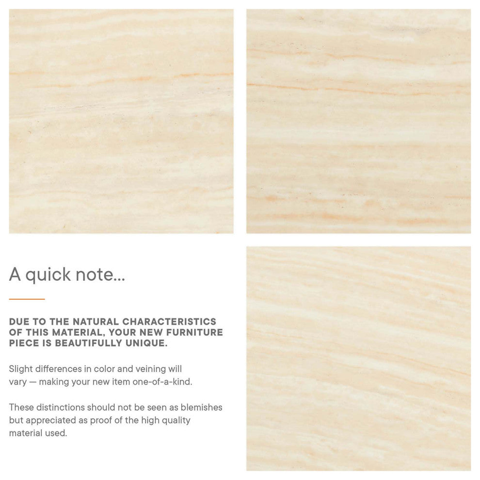 Lippa 20" Round Artificial Travertine Side Table, Black Travertine