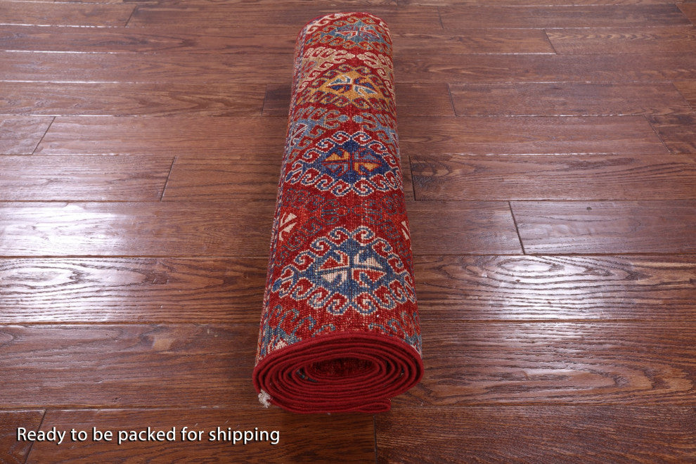 2' 7" X 9' 11" Tribal Persian Gabbeh Hand Knotted Wool Runner Rug Q10970