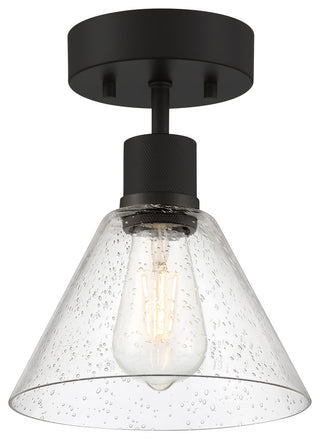 Access Lighting 63146LEDDLP/SDG Port Nine 8"W LED Semi-Flush - Matte Black