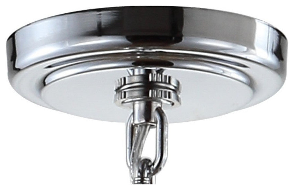 Laura 23" Crystal, Metal LED Pendant, Chrome