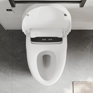 Modern Smart One-Piece 1.28 GPF Floor Mount Automatic Toilet and Bidet with Seat, White, Standard