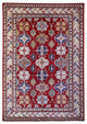 Barn Red Hand Knotted Afghan Super Kazak Soft Shiny Wool Rug 6'11"x9'11"
