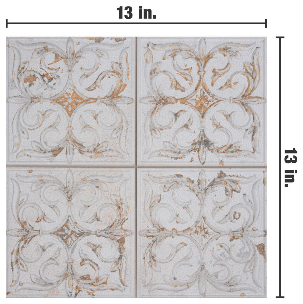 Antigua Lis White Porcelain Wall Tile