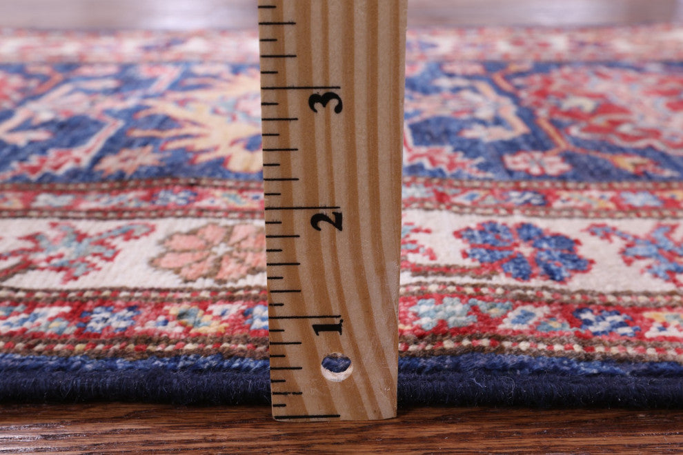 Runner Super Kazak Geometric Handmade Wool Rug 1' 10" X 5' 9" Q10294
