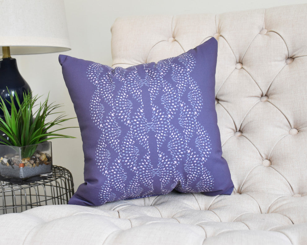 Dotted Focus 18" Purple Geometric Print Decorative Throw Pillow