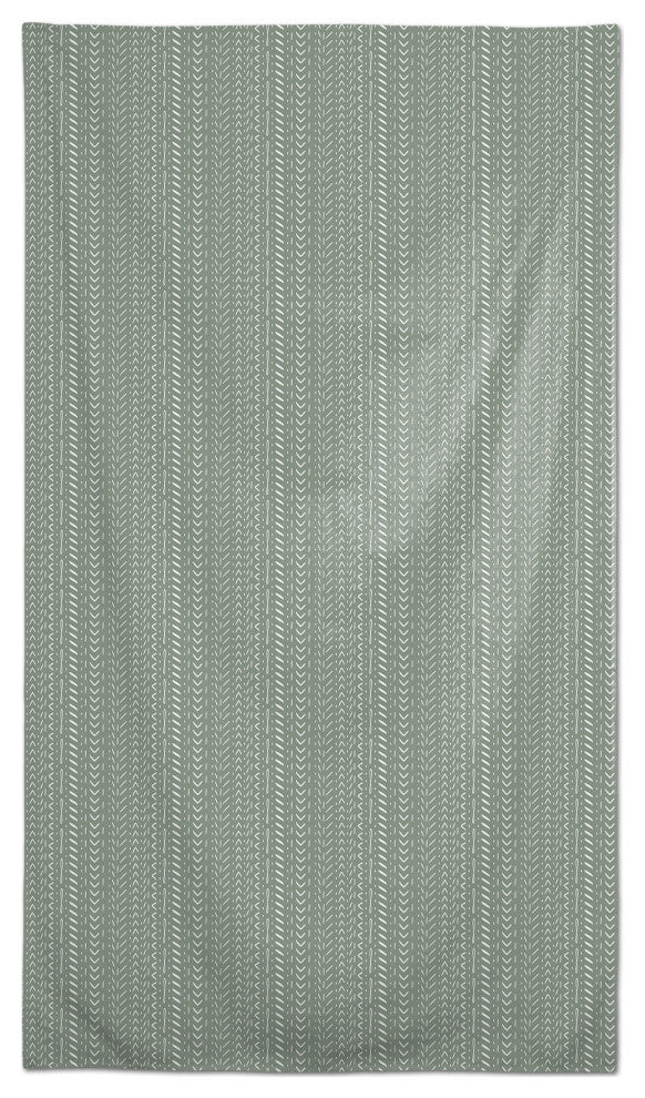 Little Doodles On Green 58x102 Tablecloth