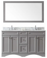 Talisa 60" Double Bathroom Vanity Set in Gray