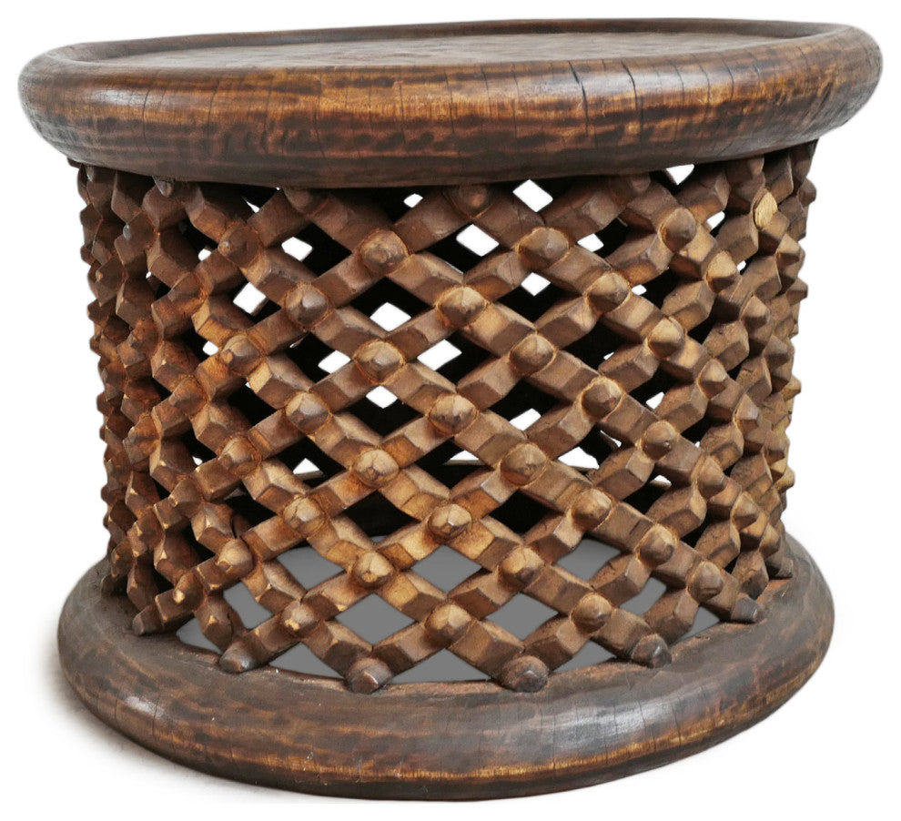 Consigned Vintage Bamileke Stool Table