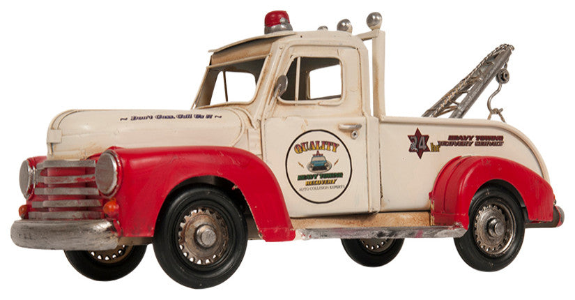 Metal Handmade Classic Chevrolet Tow Truck, Collectible Metal Scale Model