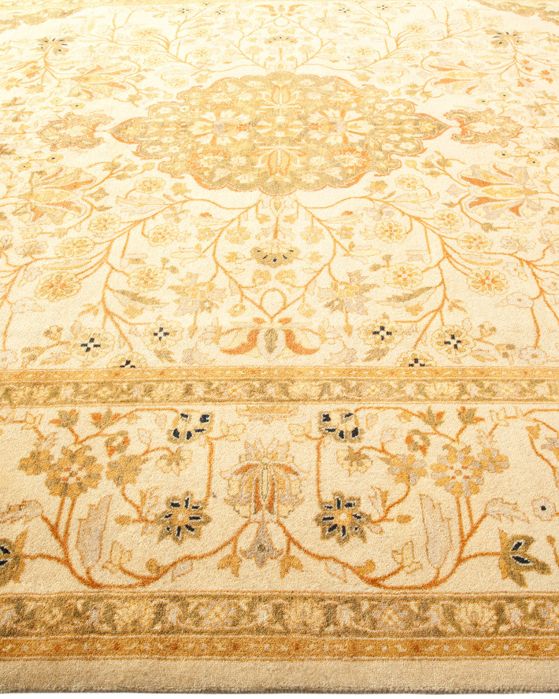 Ivy, One-of-a-Kind Hand-Knotted Area Rug Ivory, 6'3"x8'10"