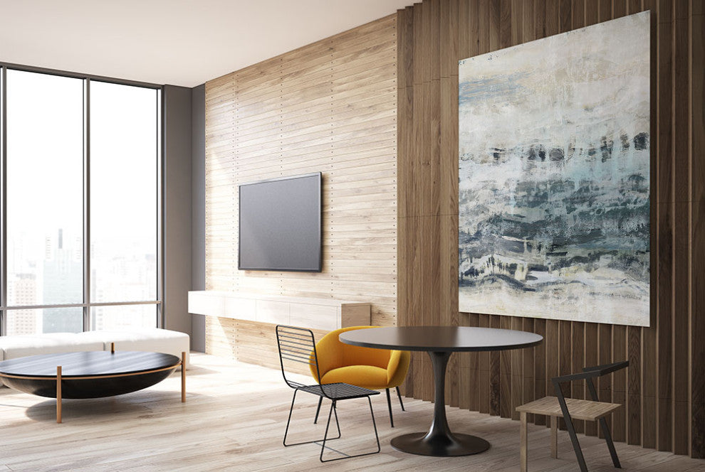 "Black Waves" Fine Art Giant Canvas Print, 72"x72"