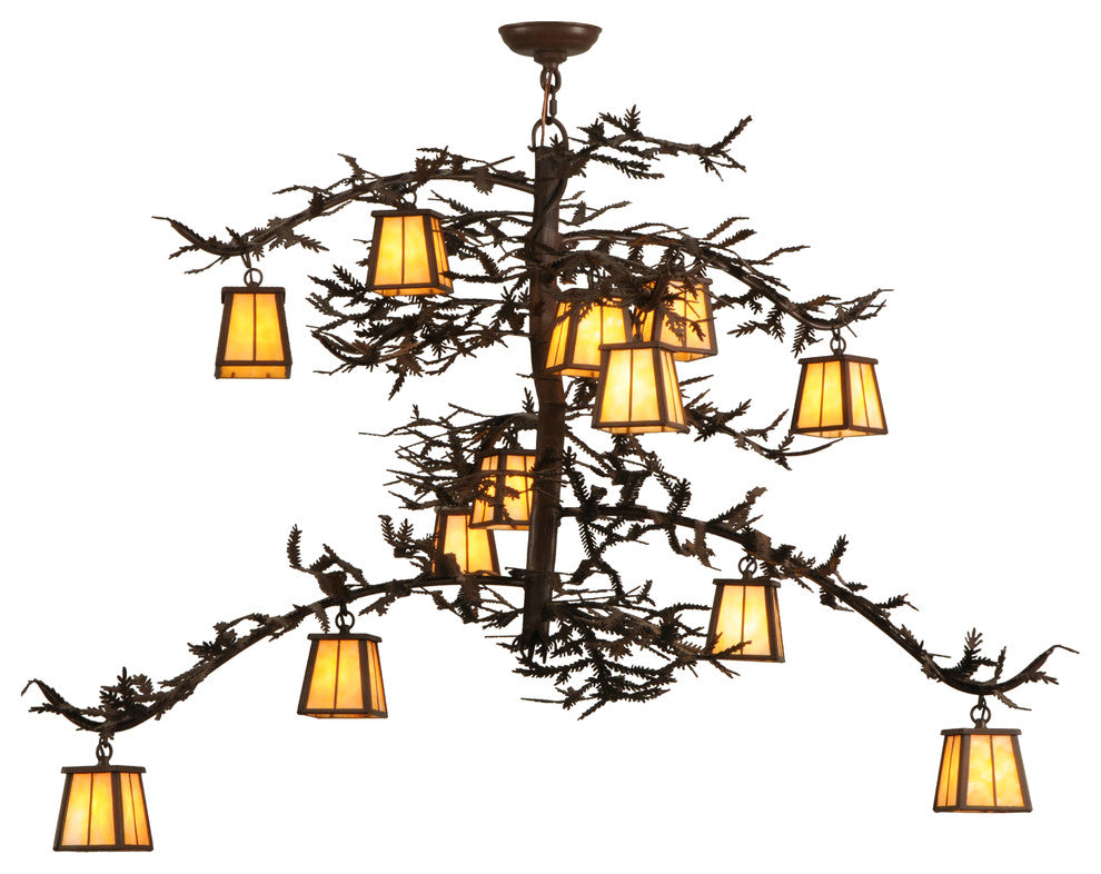 50L Pine Branch Valley View 12 LT Chandelier