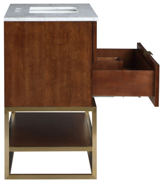Monad Bathroom Vanity, Walnut, 36" Wide