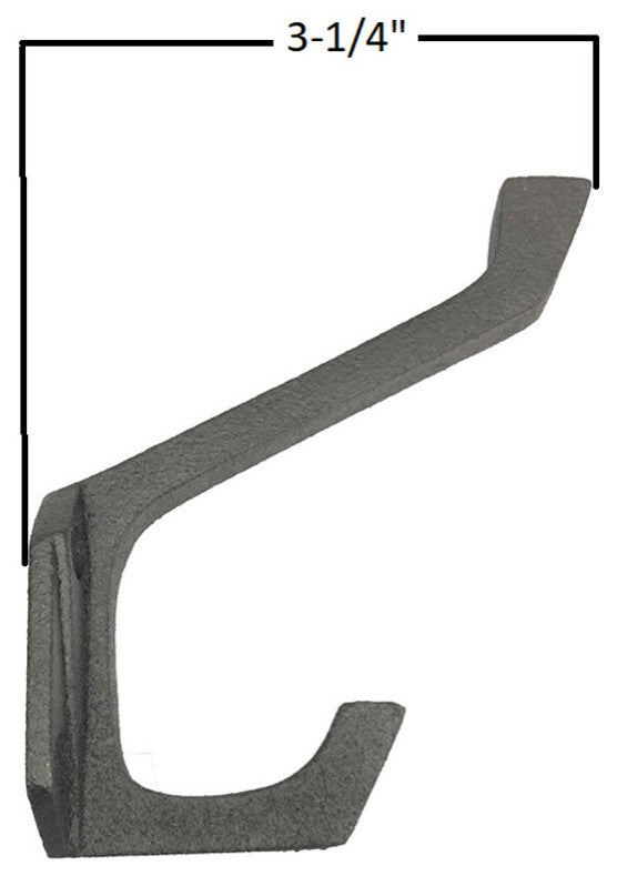 Heavy Duty Coat Hooks Double Hook Coat Hanger 3.35 x 1.25 x 4 inches