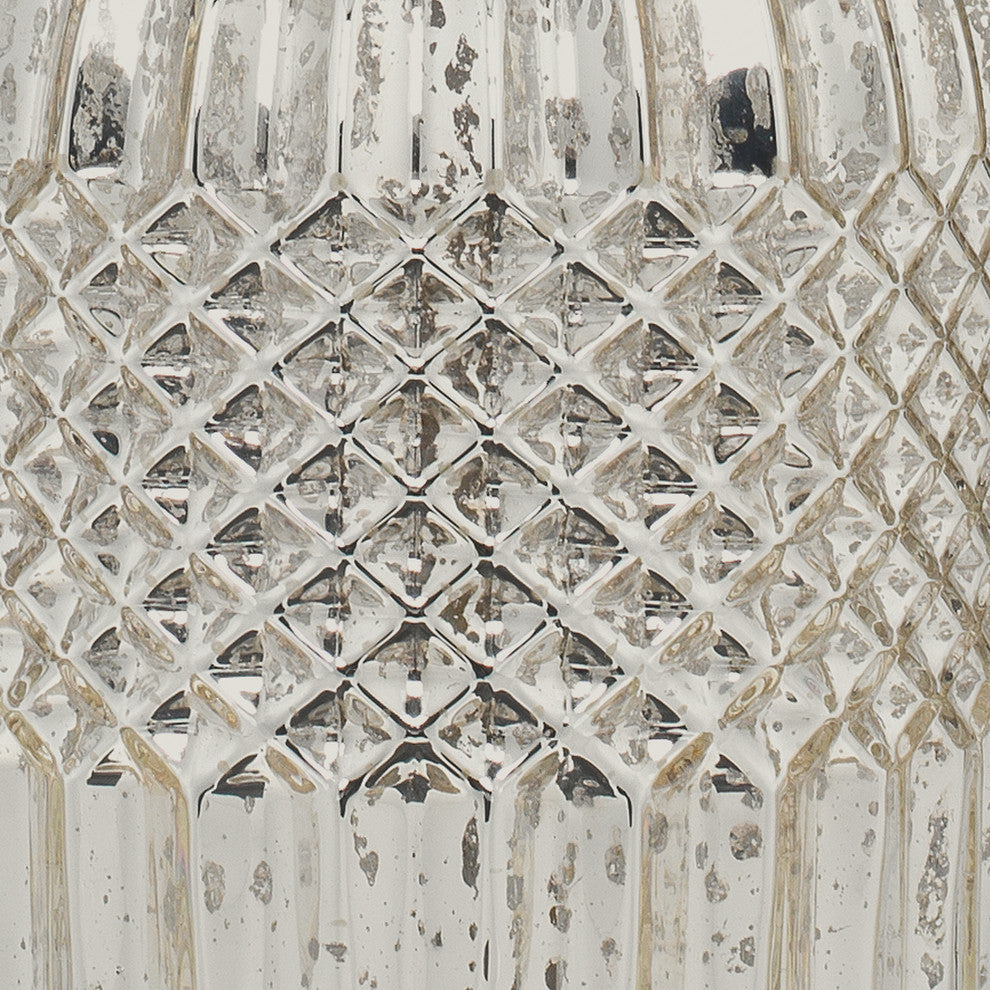 Isla Glass Table Lamp, Silver