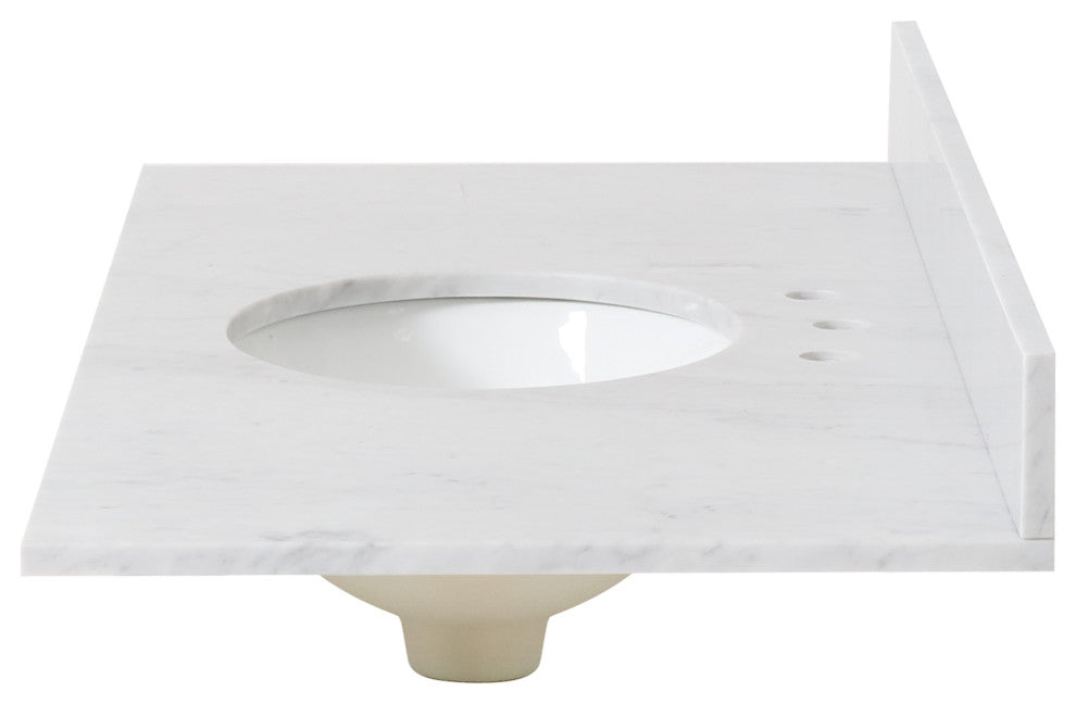 Grace Contemporary 48" Wood Single Sink Bathroom Vanity With Marble Counter Top, Gray