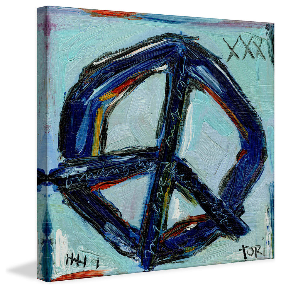 "Blue Peace" Painting Print on Canvas by Tori Campisi