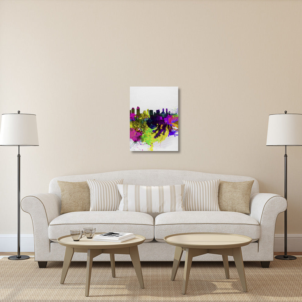 "San Diego Watercolor Skyline" Fine Art Print