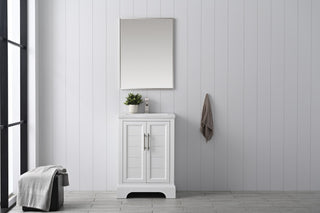 Vanity Art Bathroom Vanity With Sink & Top, White, 24", White Ceramic