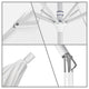 11' Aluminum Umbrella Collar Tilt Matted White, Dolce Oasis