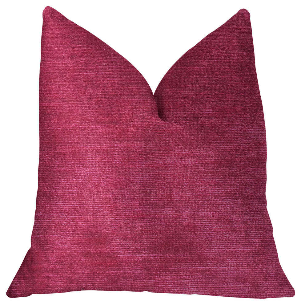 Lady Fuschia Pink Luxury Throw Pillow, 20"x20"