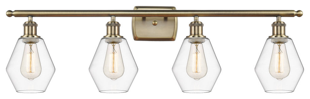 Innovations 516-4W-AB-G652-6-LED 4-Light Bath Vanity Light, Antique Brass
