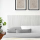 Tufted Headboard, King Size, Velvet, White, Modern Contemporary, Bedroom Master