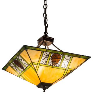 17Sq Pinecone Ridge Inverted Pendant