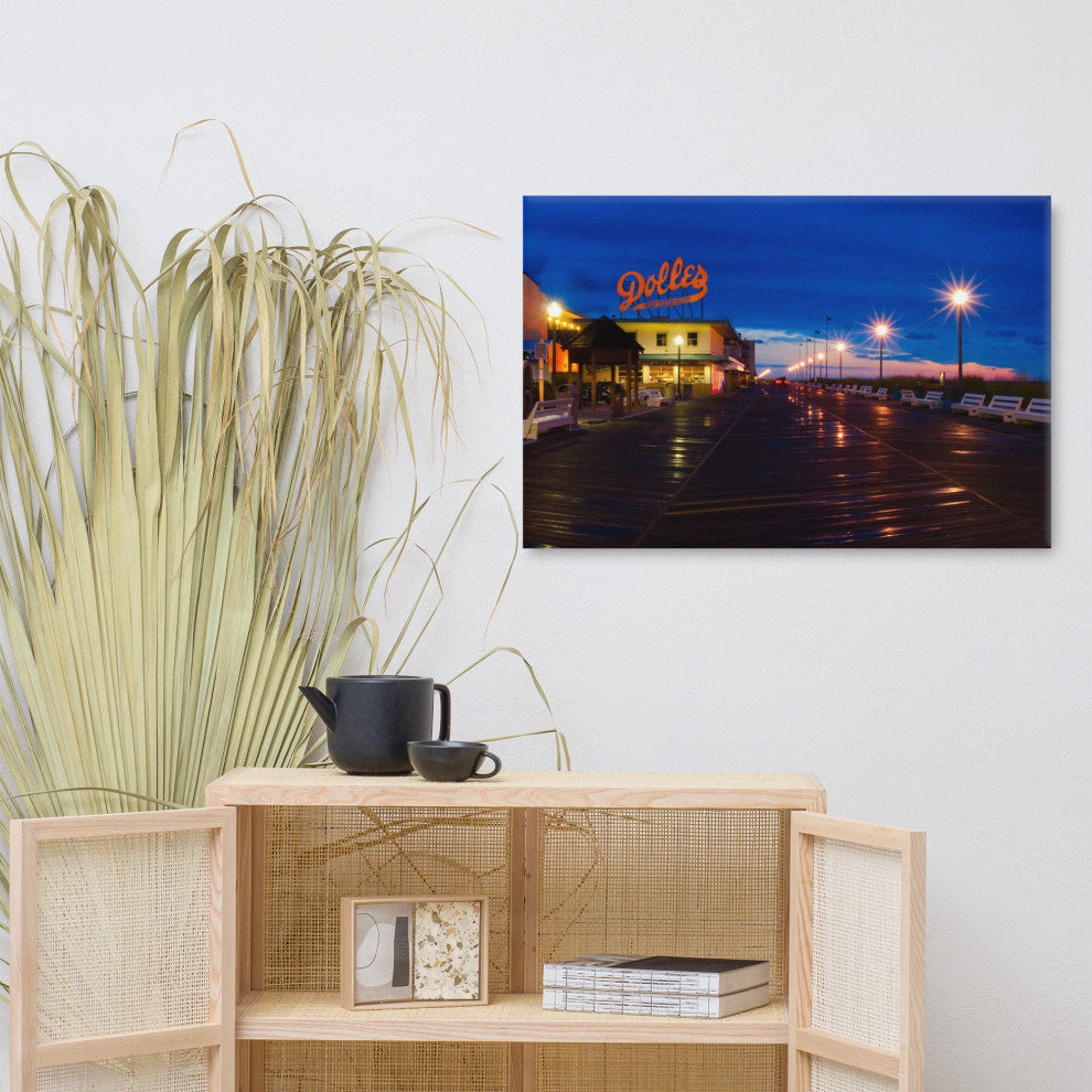 Early Morning at Dolles Night Photography Canvas Wall Art Print, 24" X 36"