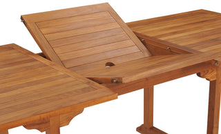 Teak Wood Kasandra Rectangular Outdoor Patio Extension Dining Table